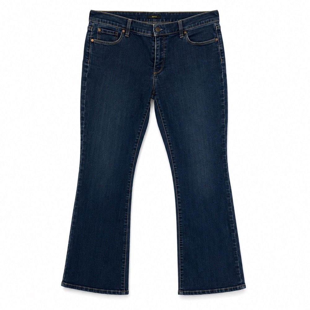 Talbots Bootcut Jeans Womens 16 Dark Wash Denim Stretch Mid Rise Blue Pants